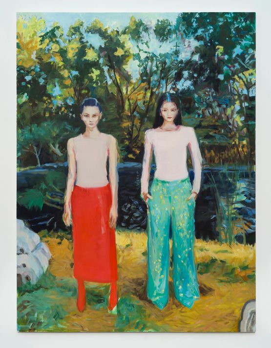 Sentinels by Janet Werner contemporary artwork Painting