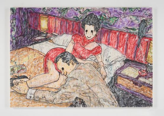 Untitled inspired by Wong Kar Wais In the Mood for Love by MADSAKI contemporary artwork Painting