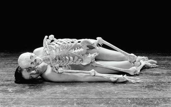 Self Portrait with Skeleton by Marina Abramovic contemporary artwork Photography