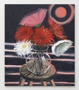 Dahlias For the Pink Moon 2023 by Ann Craven contemporary artwork painting