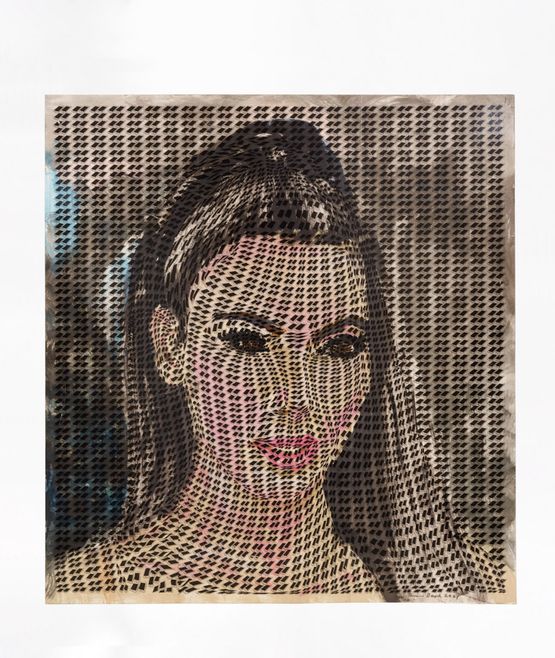 Kim Kardashian XIV by Thomas Bayrle contemporary artwork Painting