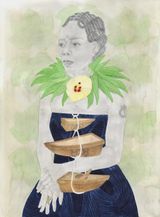 The Warriors Way holds sacred all resourceful virtues by Charmaine Watkiss contemporary artwork works on paper