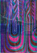 Tresses sous terre by Anne Bourse contemporary artwork drawing