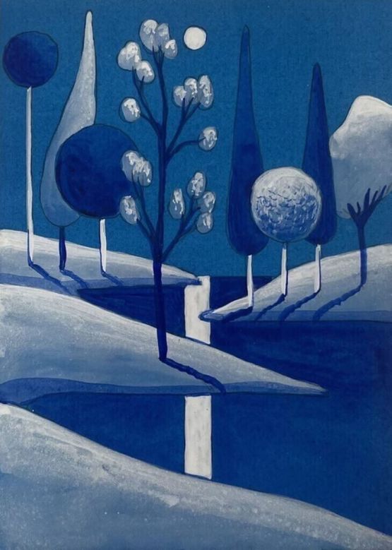 Untitled landscape by Nicolas Party contemporary artwork Painting