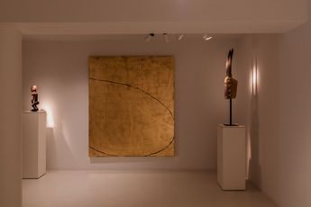 Contemporary art exhibition Enrich.r Ancestors of Tomorrow Dialogues between Dogon Art and Contemporary Abstraction at Alzueta Gallery Turo Spain
