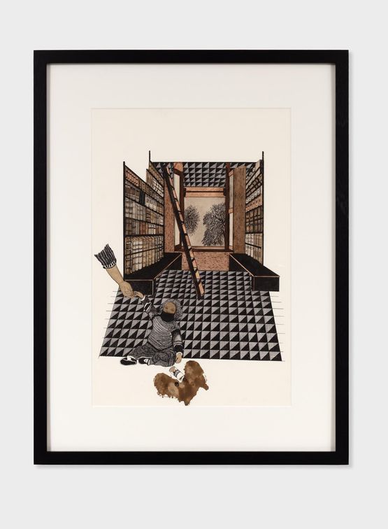 Bibliothek by Elisabeth Schrader contemporary artwork Works on Paper
