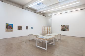 Contemporary art exhibition Chris Johanson Subject Matter Unblivion Peace Train of Thought How I Figured Out How To Have A Show In 2021 at The Modern Institute Airds Lane United Kingdom