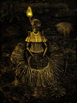 Whispers 2 by Prajith Ellampilal contemporary artwork drawing