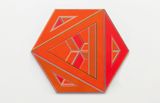 Red and Orange Abstract by Al Loving contemporary artwork painting