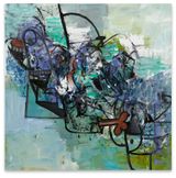 Composition in Green by George Condo contemporary artwork painting