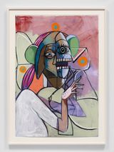 Figure Composition by George Condo contemporary artwork works on paper