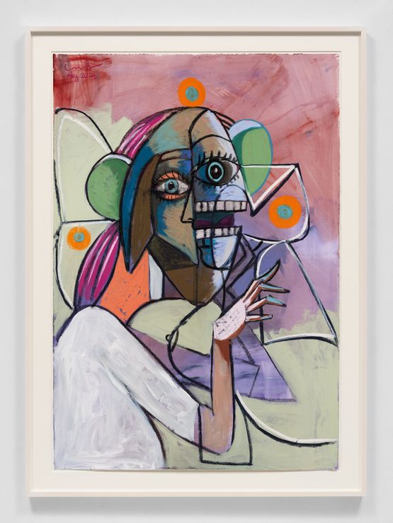 Figure Composition by George Condo contemporary artwork Works on Paper