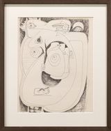 Untitled by Mona Saudi contemporary artwork drawing works on paper