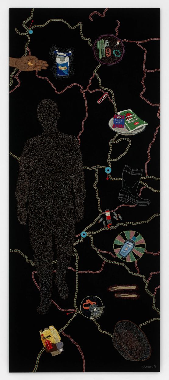 Traces by Tamar Mason contemporary artwork Textile