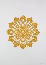 Flowers Mustard Yellow by Anila Quayyum Agha contemporary artwork works on paper