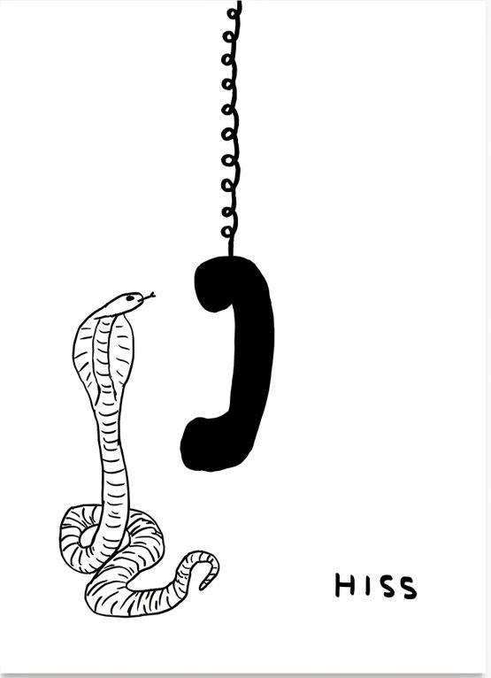 Hiss by David Shrigley contemporary artwork Print