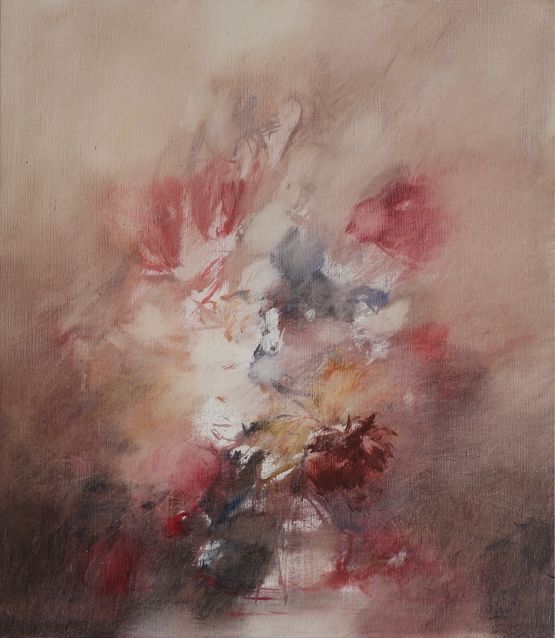 Floral study after Rachel Ruysch I by Jake Wood-Evans contemporary artwork Painting