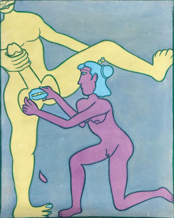 Menguris Shaving by I Gusti Ayu Kadek Igak Murniasih contemporary artwork Painting