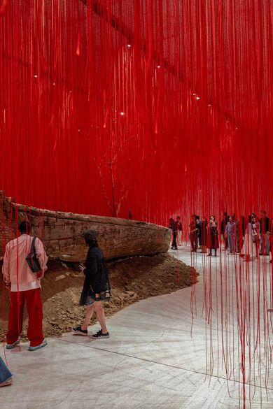 In Photos: Opening of Chiharu Shiota's 'Silent Emptiness'