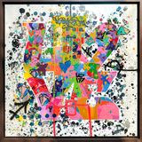 UN AMOUR INCONDITIONNEL UNCONDITIONAL LOVE by Cyril Kongo contemporary artwork mixed media painting