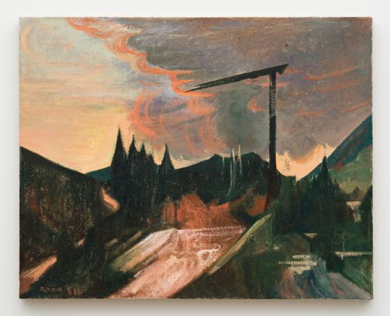 Construction Site Landscape by Xiao Jiang contemporary artwork Painting