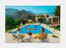 Palm Spring Pool Party by Natalia Ocerin contemporary artwork Painting