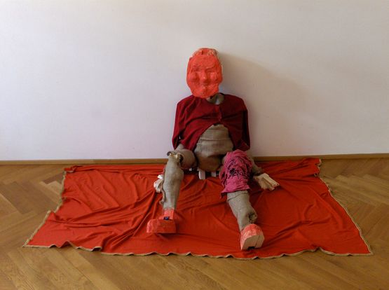 Red Man by Roza El-Hassan contemporary artwork Sculpture