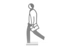 Male walker - Grey by Julian Opie contemporary artwork Sculpture