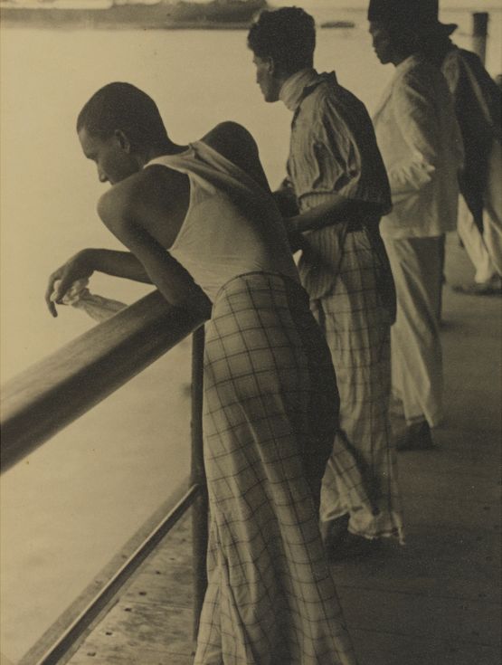 Untitled Four Men on a Deck by Lionel Wendt contemporary artwork Photography