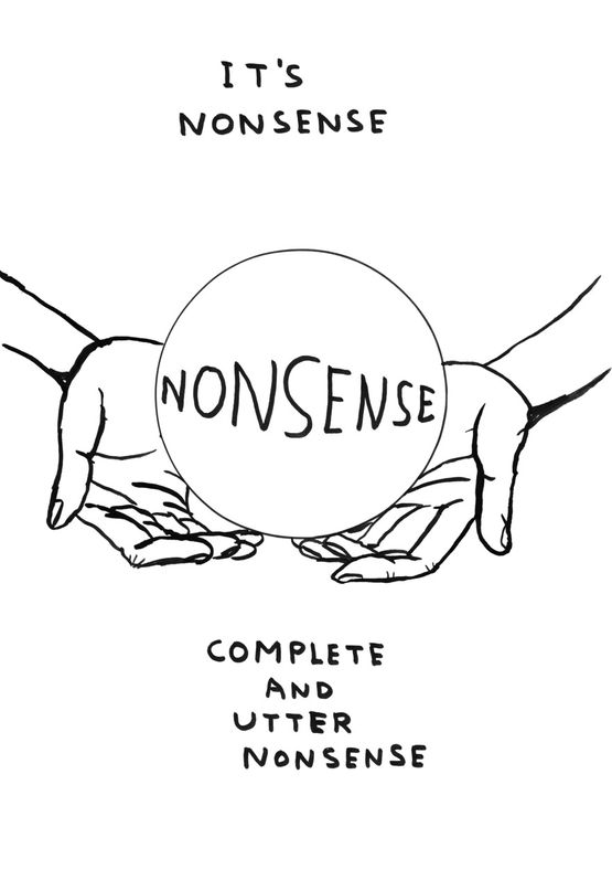 Untitled Its Nonsense by David Shrigley contemporary artwork Works on Paper