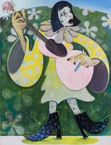 Piero Sad-girl by Antone Konst contemporary artwork painting