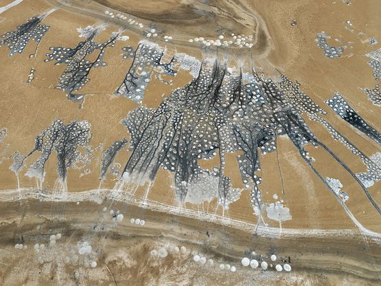 Salt Ponds 3 Near Tikat Banguel Senegal by Edward Burtynsky contemporary artwork Photography