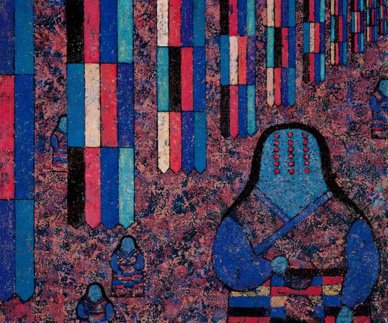 Temple of Diety by Xiong Wenyun contemporary artwork Painting