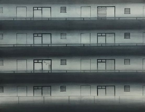 Behind the Door by Ching Wen Chang   contemporary artwork Painting