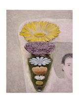 Yellow Purple Blue Orange White by Krzysztof Grzybacz contemporary artwork painting