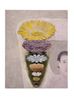Yellow Purple Blue Orange White by Krzysztof Grzybacz contemporary artwork Painting