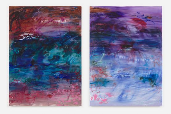 Into the blue by Janaina Tschape contemporary artwork Painting