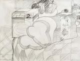 Still Life - Loaf of Bread Tea and Cigaret by Tom Wesselmann contemporary artwork works on paper drawing