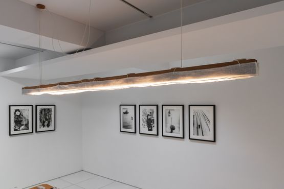Sky Long Pendant Light by Jeongbae Lee contemporary artwork Sculpture