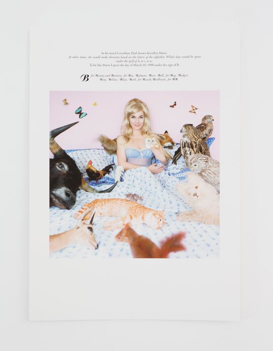 Des journees entieres sous le signe du B du C du W EN  by Sophie Calle contemporary artwork Print