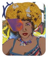 High Priestess 2 by Mickalene Thomas contemporary artwork painting