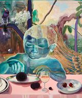 Celestial diners II by Ndidi Emefiele contemporary artwork mixed media painting