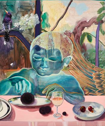Celestial diners II by Ndidi Emefiele contemporary artwork mixed media painting