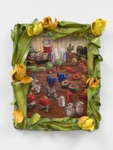 Tulips on the table mean that spring is on the way by Stephanie Temma Hier contemporary artwork painting sculpture