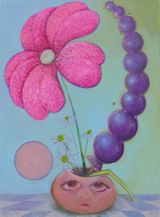 Pink Flower by Antone Konst contemporary artwork painting