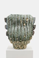 Vessel fused with stone by Masaomi Yasunaga contemporary artwork sculpture