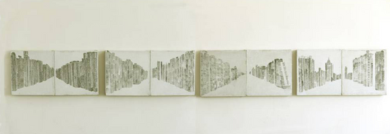 City Street by Han Feng contemporary artwork Painting
