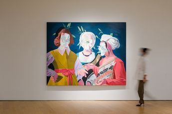 Contemporary art exhibition Yue Minjun Smile at the Flower Sermon at Tang Contemporary Art Hong Kong