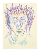 Face and Mask 02 by Carlos Amorales contemporary artwork drawing works on paper