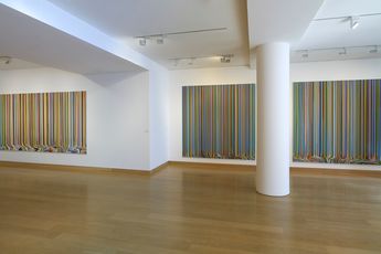 Contemporary art exhibition Ian Davenport Colourfall at Waddington Custot London United Kingdom